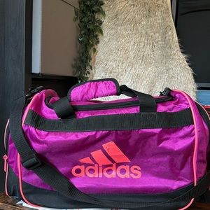 Adidas Gym Sports Bag Duffel Purple Coral